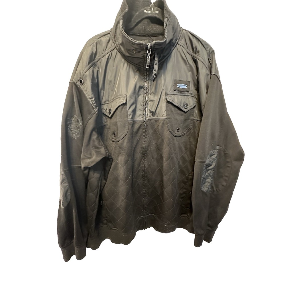 Parish Nation Men's Jacket Black Size 4X Military Style "Standing Strong"